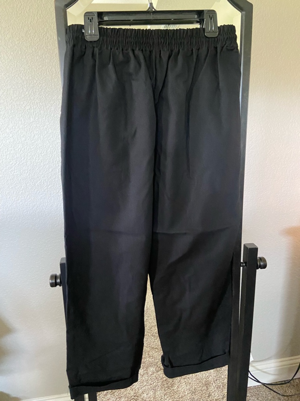 Women’s Straight Leg Drawstring Pants — Black - Picture 4 of 7